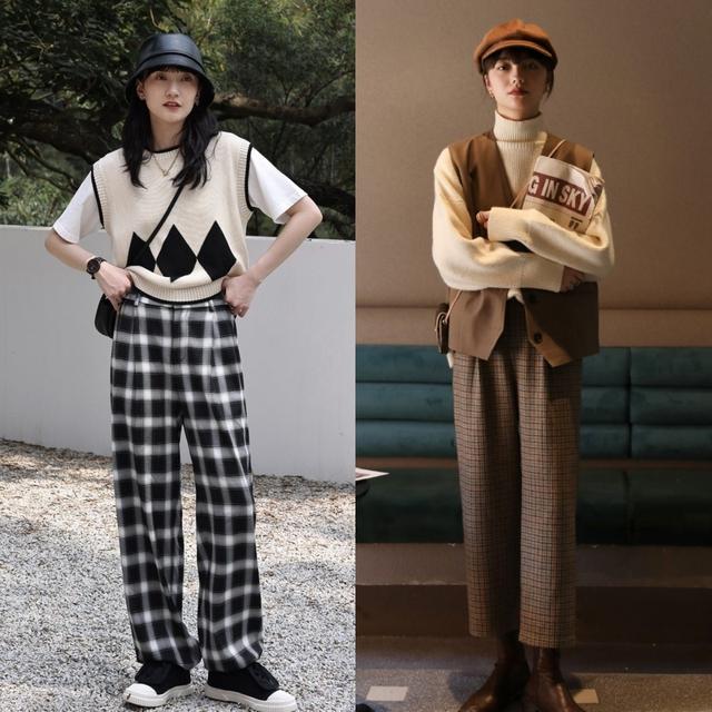 为什么自己穿格子裤不好看,为什么你穿阔腿裤不好看