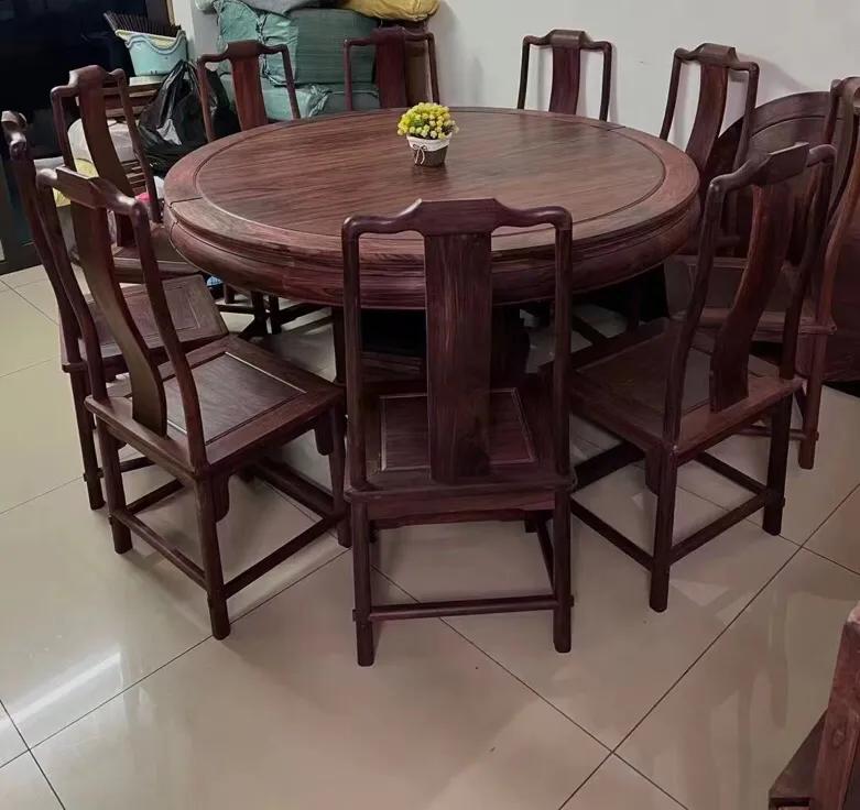 佛山白酸枝餐桌价格行情,1.5米大红酸枝老料长餐桌及价格