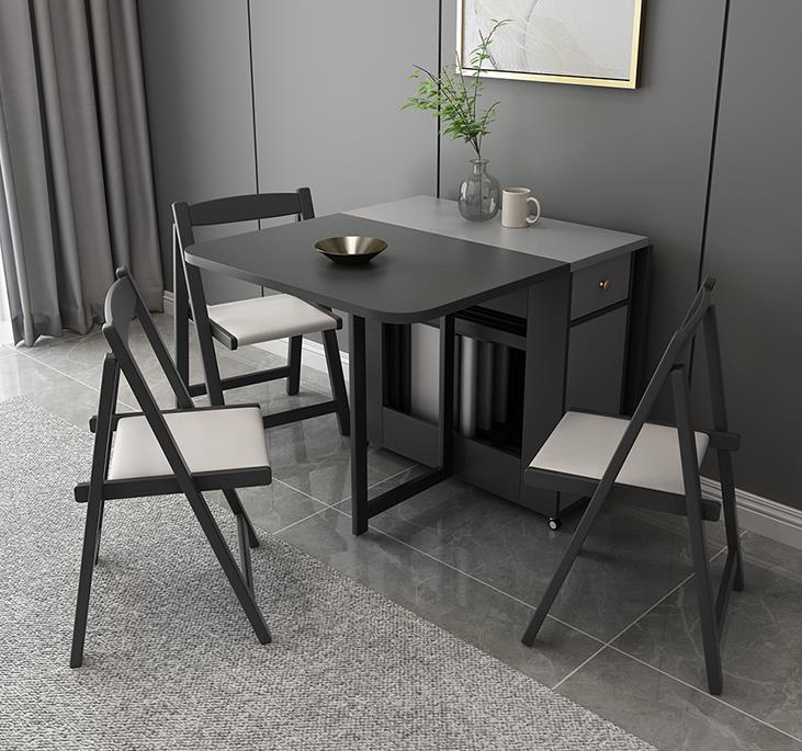 小户型折叠餐桌最新款实用,多功能6人餐桌折叠可伸缩圆桌