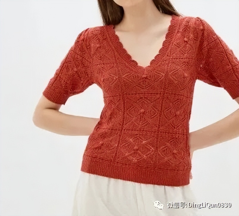 夏天针织背心最新款式教程,蕾丝背心短袖编织图解