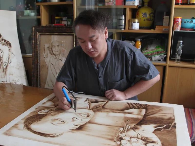 道家意境烙画,烙烙画