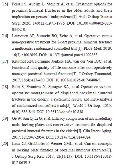 「综述」老年肱骨近端骨折的诊治现状与进展