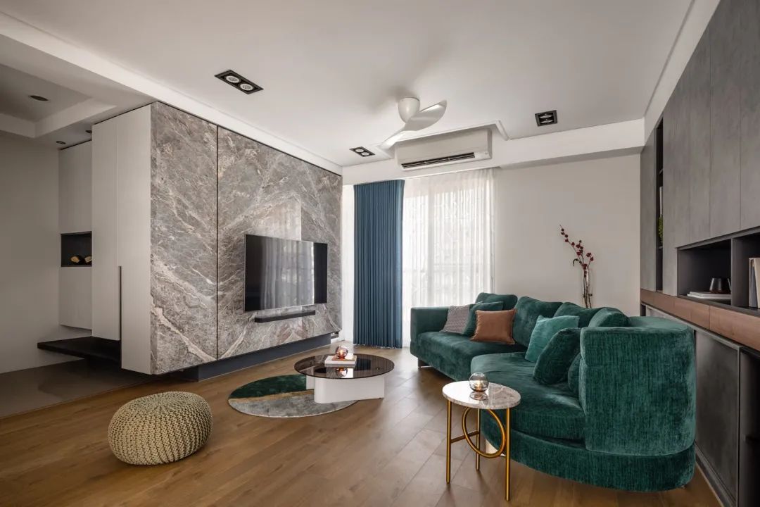 轻奢风电视背景墙大理石灰,新中式高级灰大理石电视背景墙