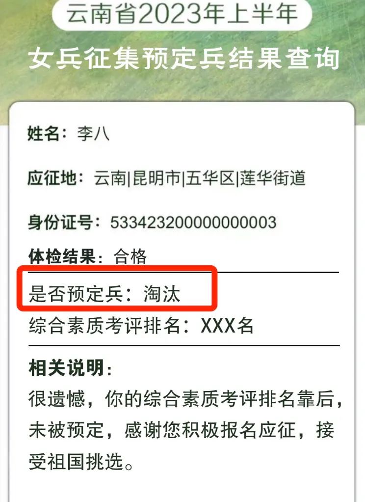 @应征女青年，体检和预定兵结果怎么查？手把手教你→