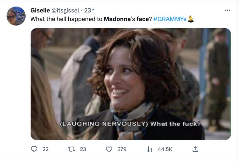 天哪!这是天后麦当娜吗?怎么变成了这个鬼样?