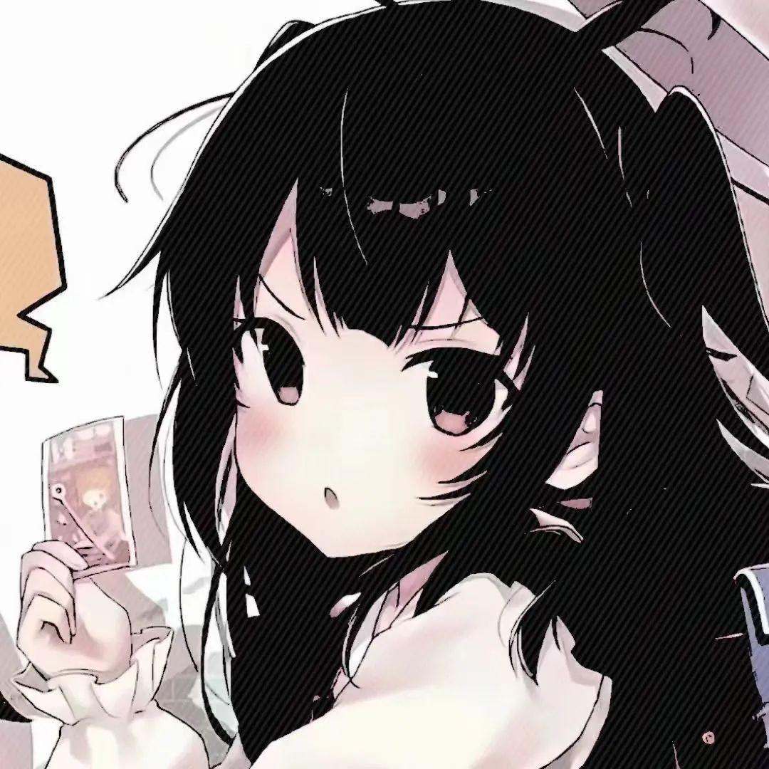 wechat头像女动漫黑白,wechat黑白清冷头像