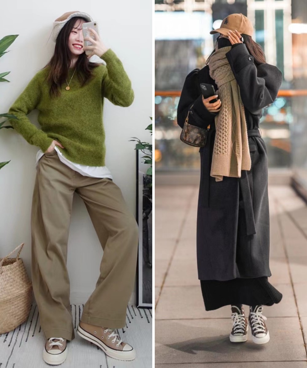 匡威鞋搭配什么裤子秋冬,匡威鞋怎么搭配衣服好看冬天