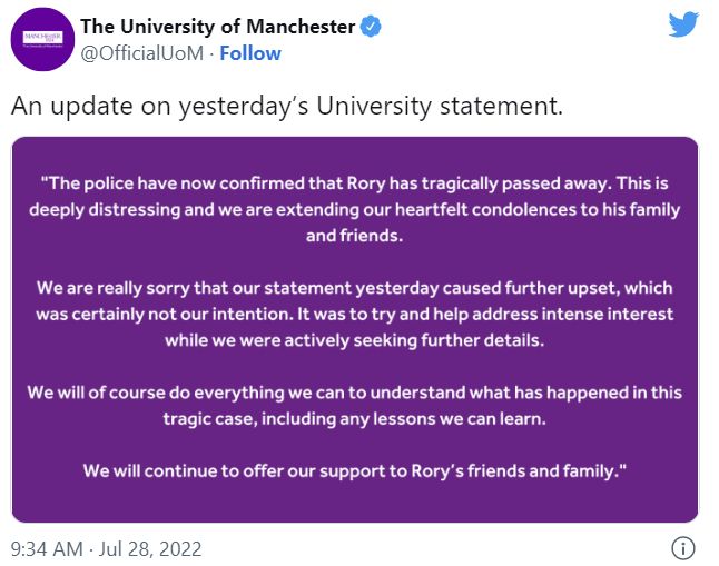 惋惜！曼彻斯特大学一学生因无法负担高额学费自杀身亡