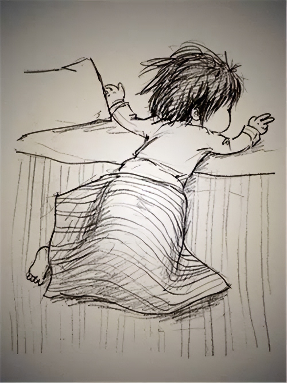 【治愈系】爸比把她睡觉的样子全画出来了......