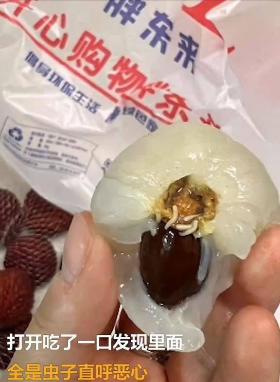 荔枝里面的虫子吃了对人体有害吗,现在胖东来荔枝还有没有虫子