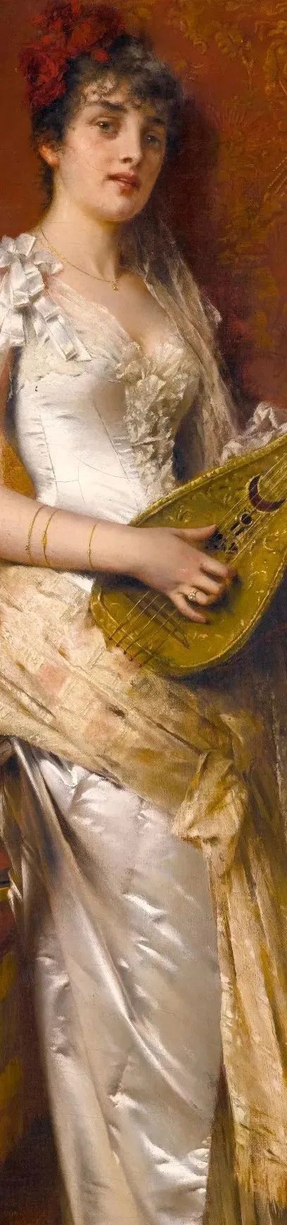 德国绘画风格独特的美女,欧洲艺术绘画女神