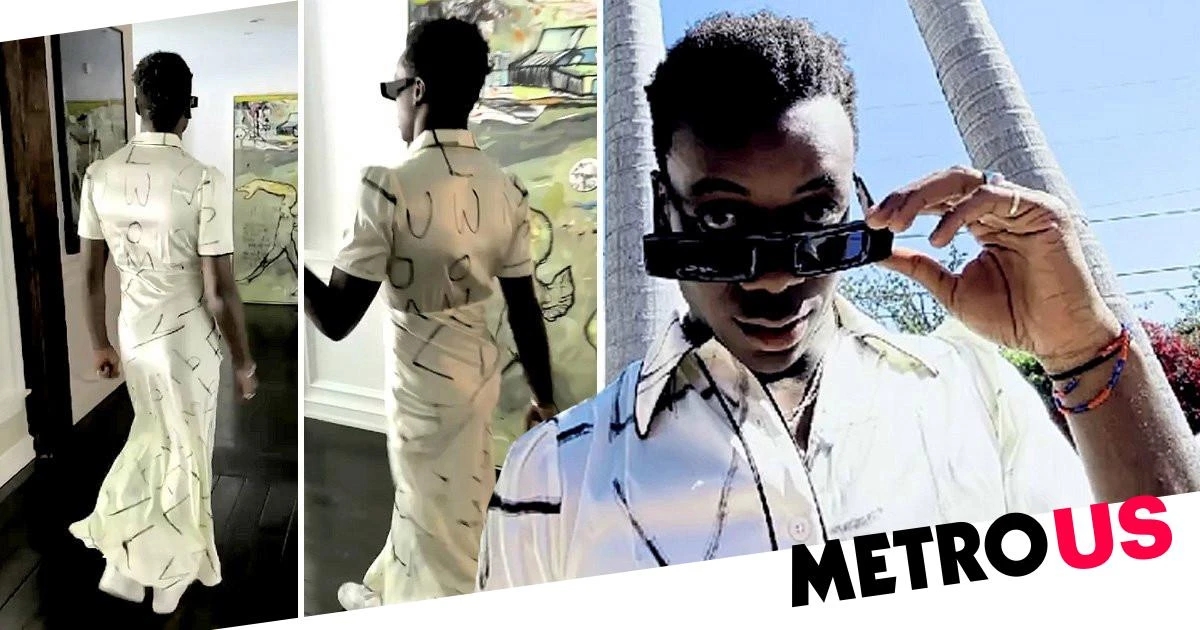 麦当娜16岁黑人儿子爱穿女装！抢妈妈的衣服穿，裹身长裙“妩媚”