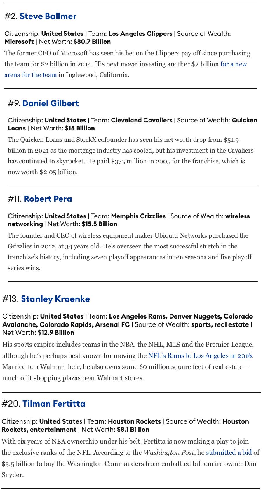 nba球队老板薪资排名,nba球员掘金福布斯