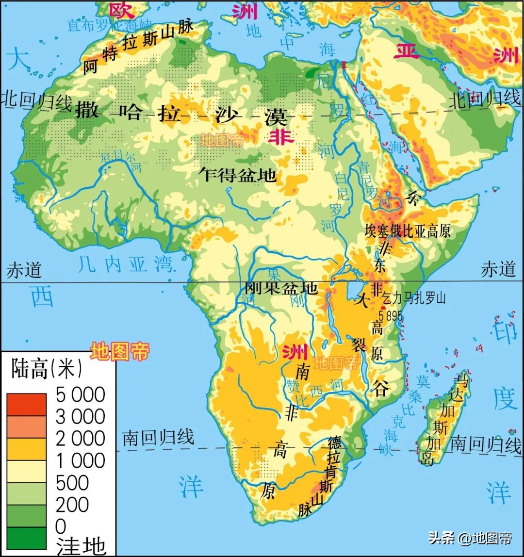 南非东非西非中非,南非中非西非