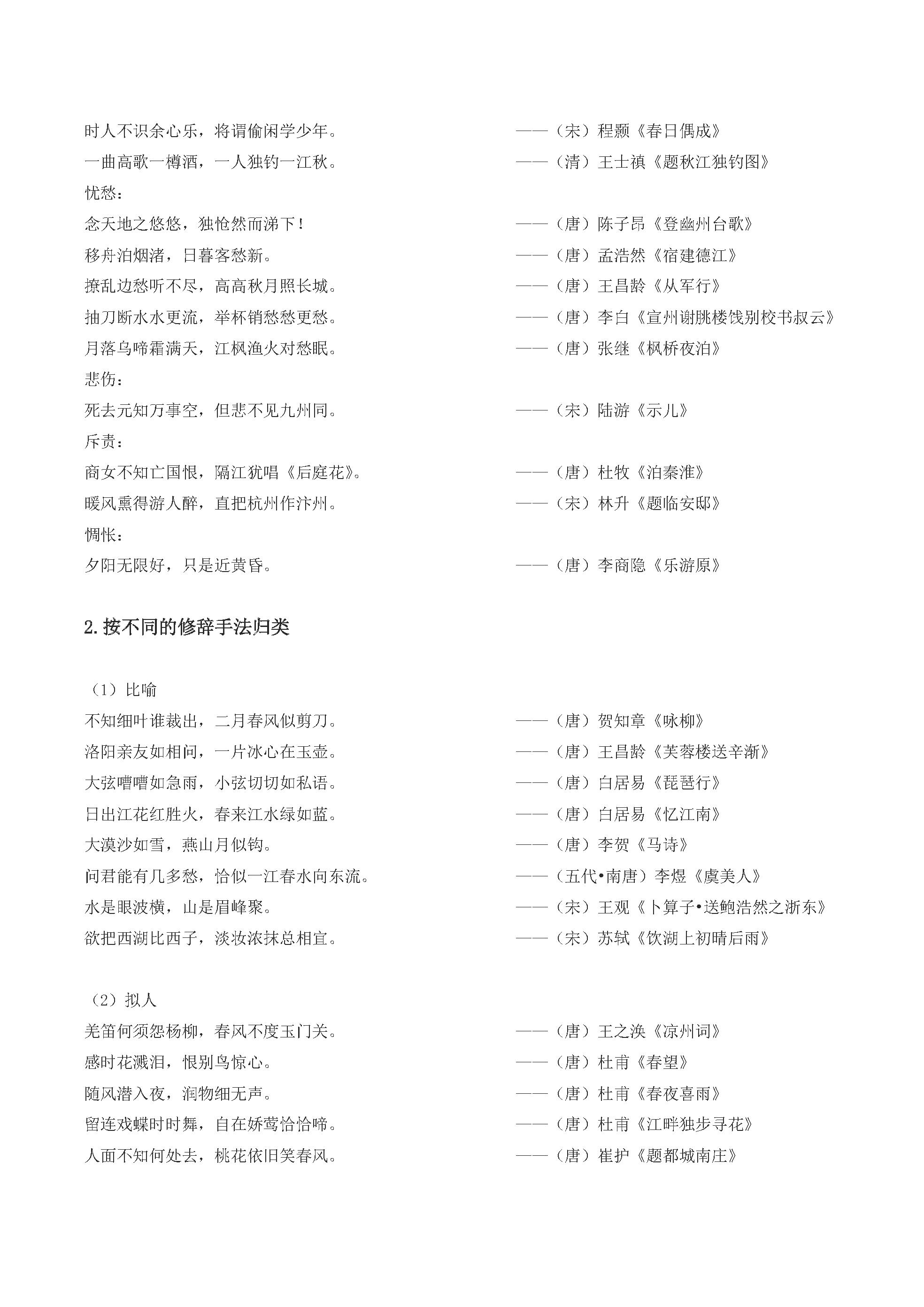 小学古诗词文学常识及赏析,文学常识和必背古诗小学