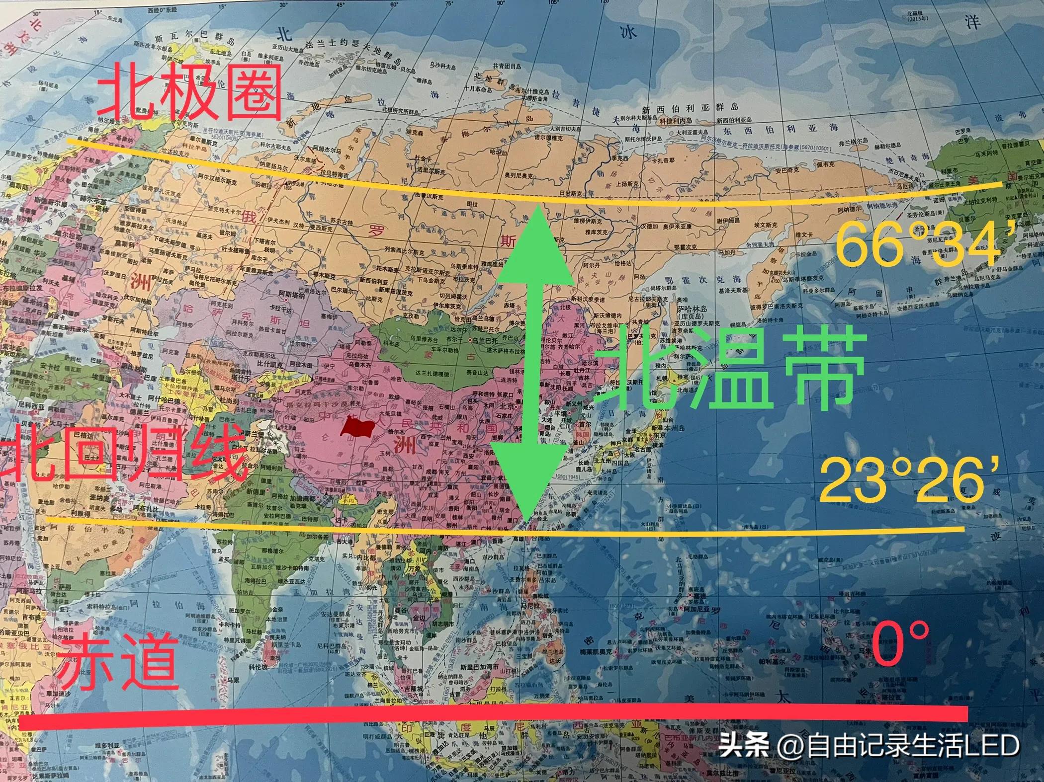 地球的五个温度带,地理地球温度带分布图