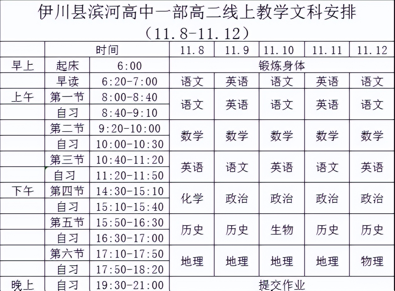 伊川滨河高中视频,伊川滨河高中课程表