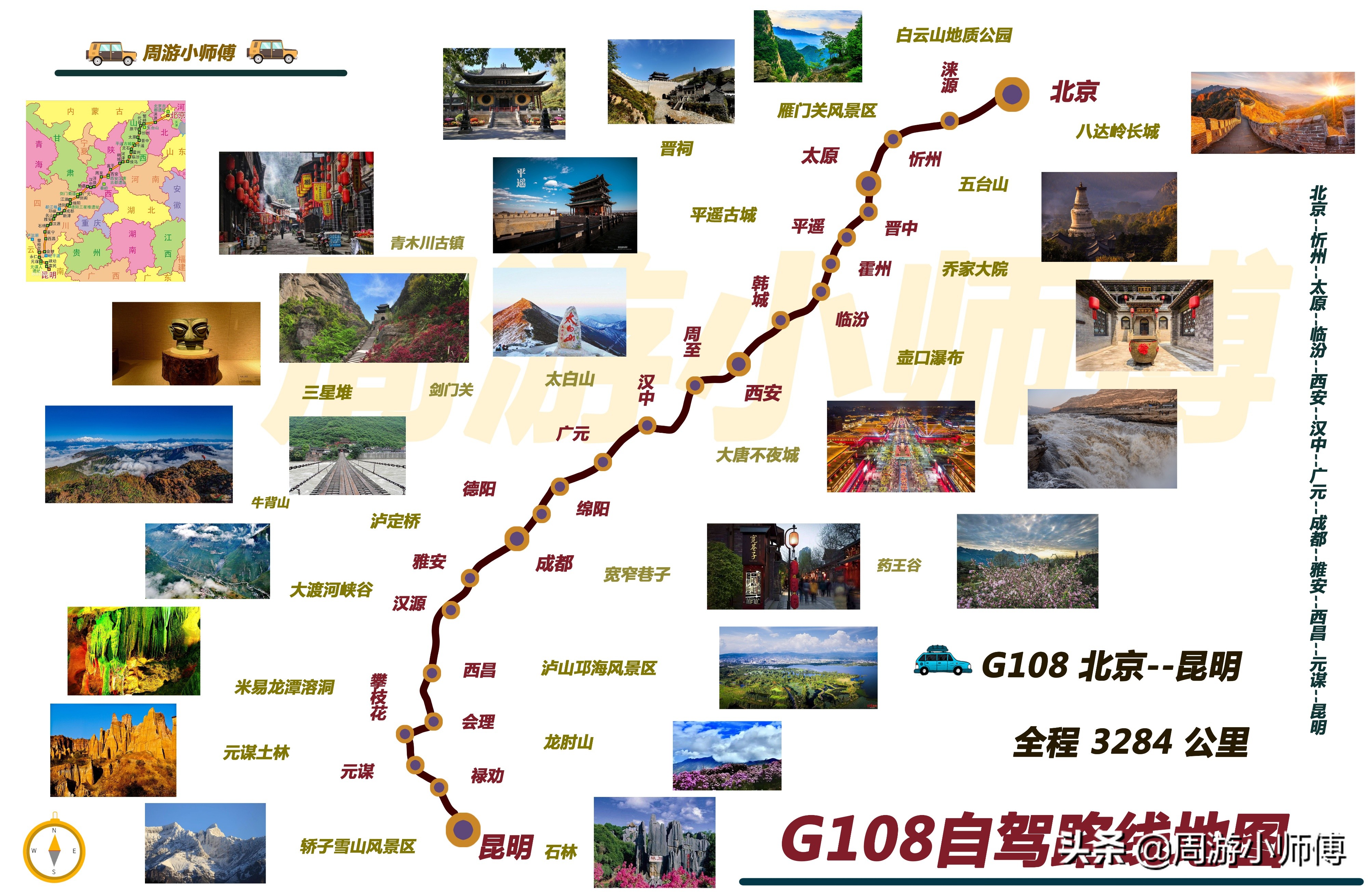 陕西环线自驾游攻略图,陕西自驾游3-5天最佳路线