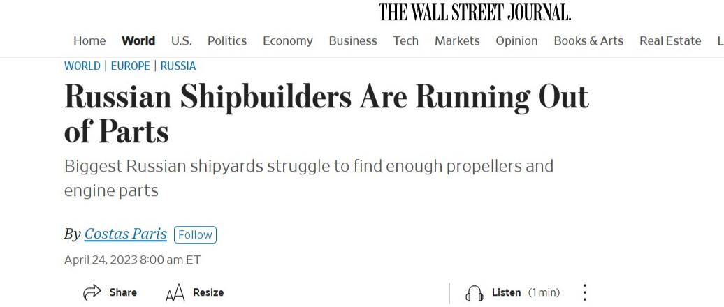 俄罗斯造船业怎么样了,无法出口中国制造业该如何应对