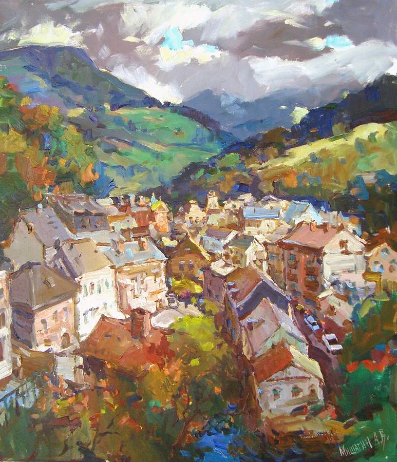 现代俄罗斯风景油画经典作品欣赏,米沙金油画作品