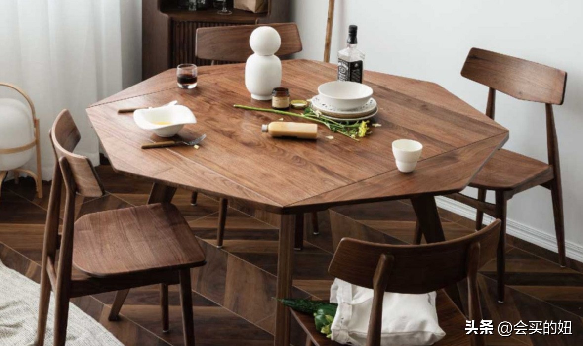 餐厅加厚实木餐桌纯实木,值得推荐的实木餐桌