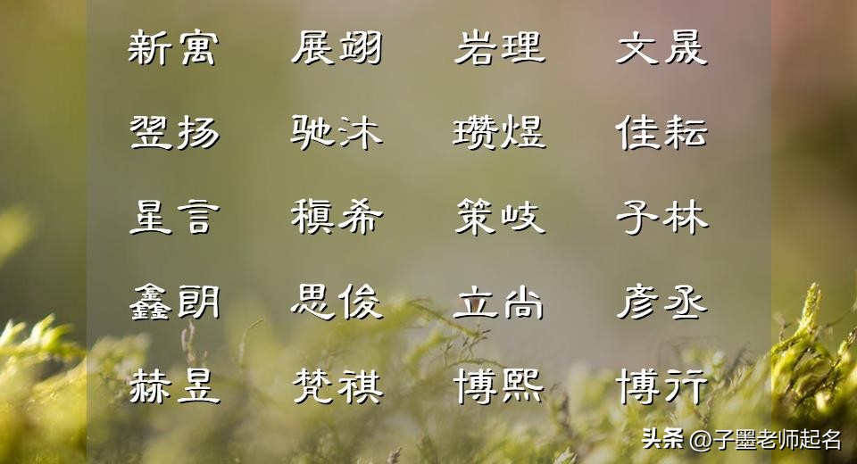 有一个很有诗意的男孩,宝宝起名字有诗意有涵养男孩名