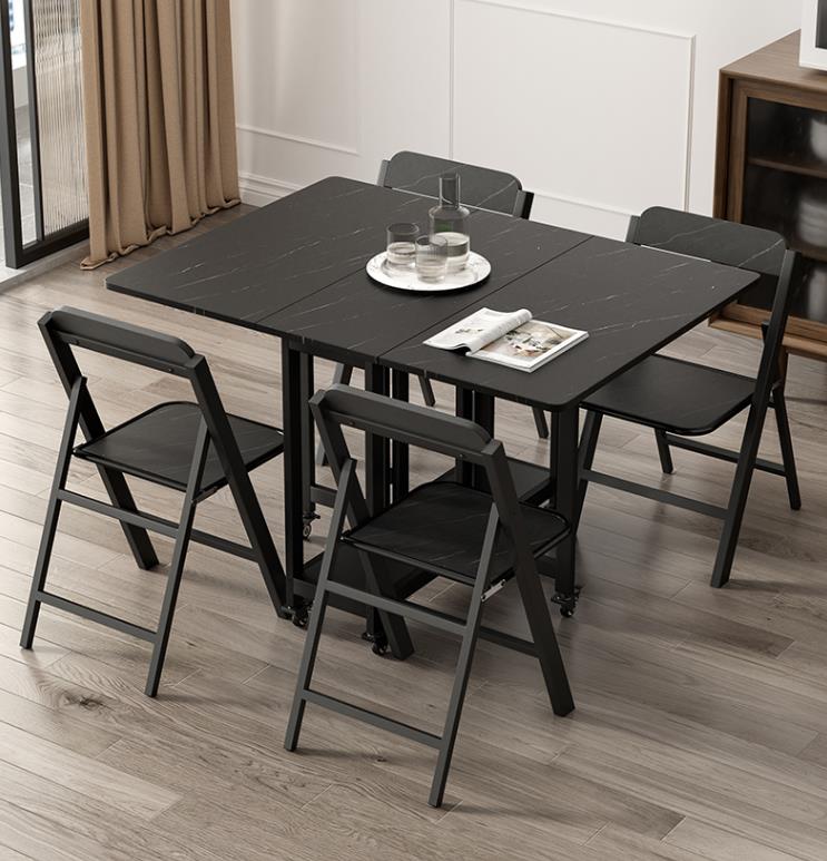 小户型折叠餐桌最新款实用,折叠6人餐桌小户型网红款