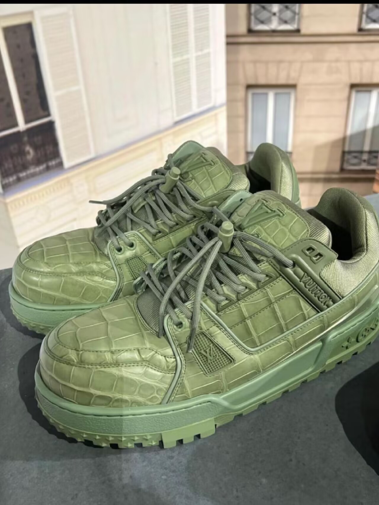 trainer鳄鱼纹,胖trainer白色开箱