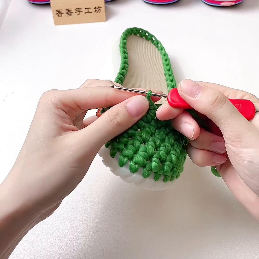 布条线镂空款单鞋教程2#布条线后跟