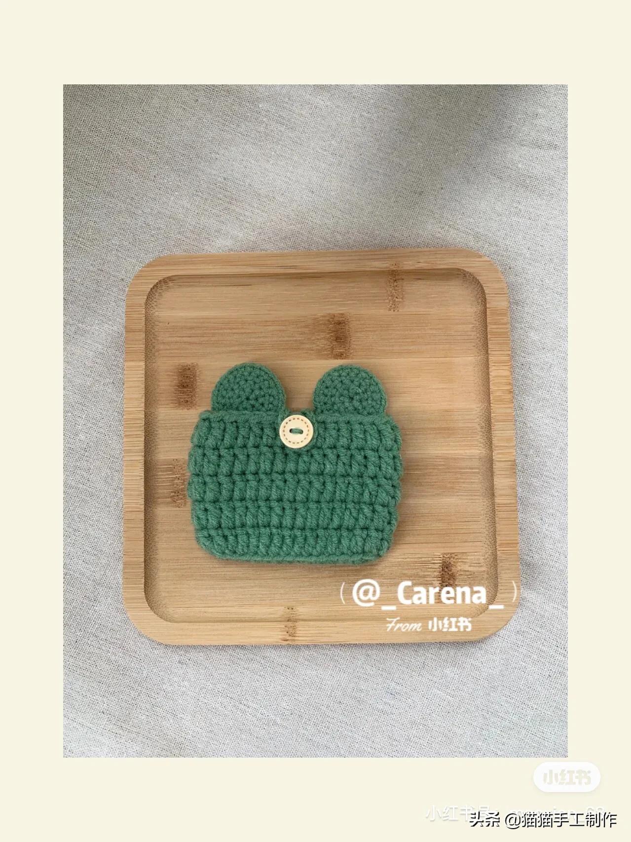 森系零钱包包钩织教程来喽，有图解呦