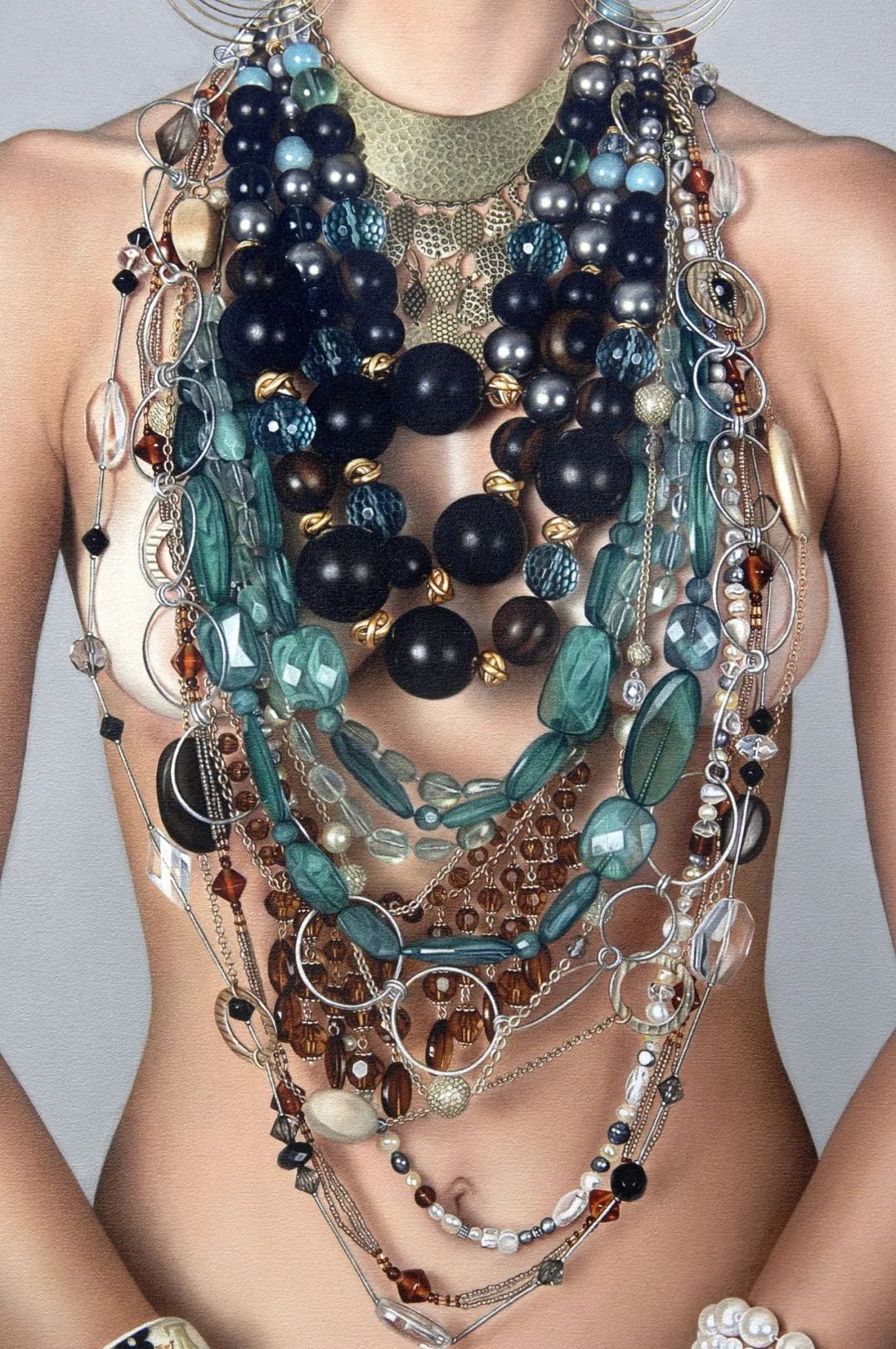 冷军最出名的5张女性肖像画,冷军画少女图