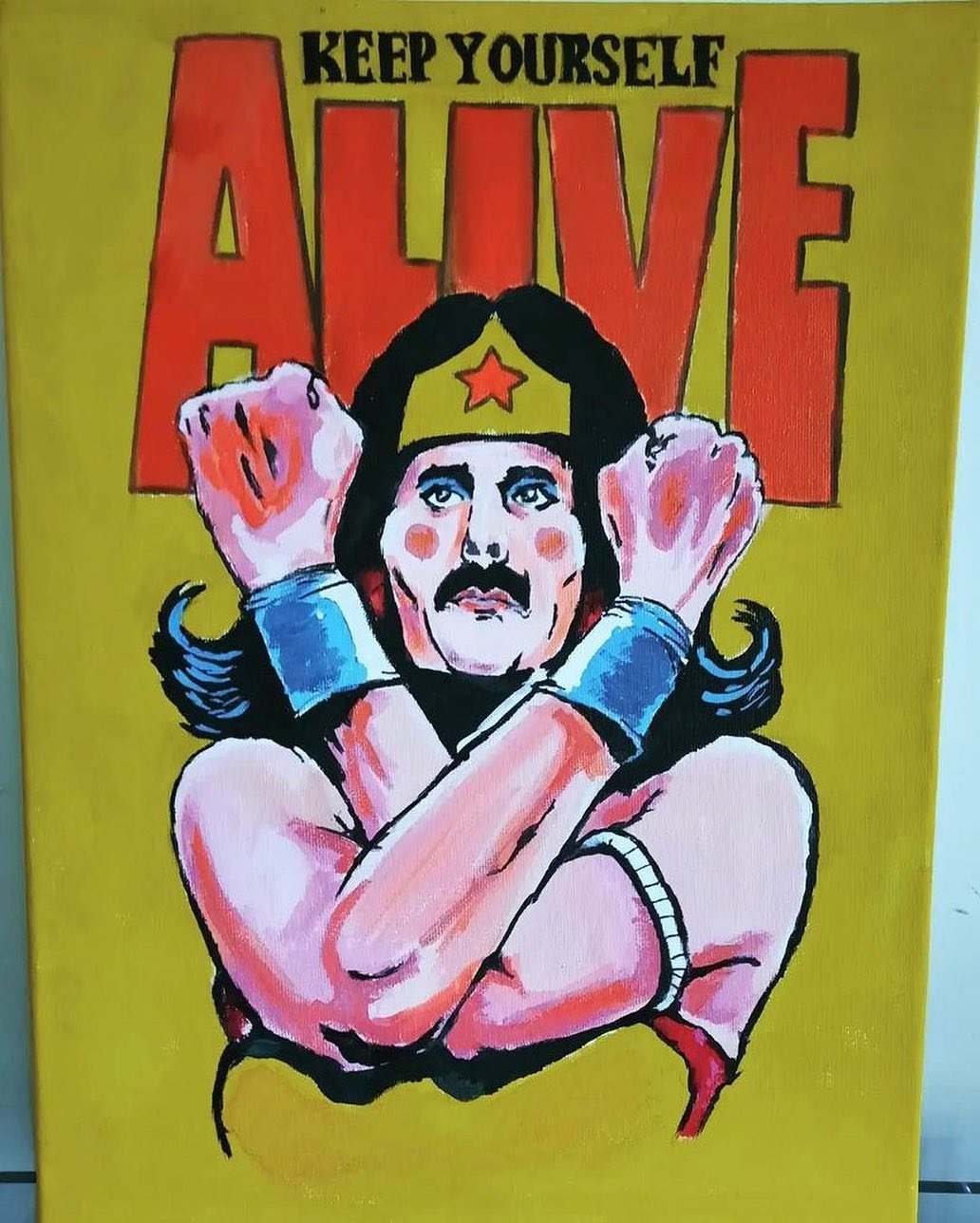 插画氛围感人物构图,复古美式波普插画