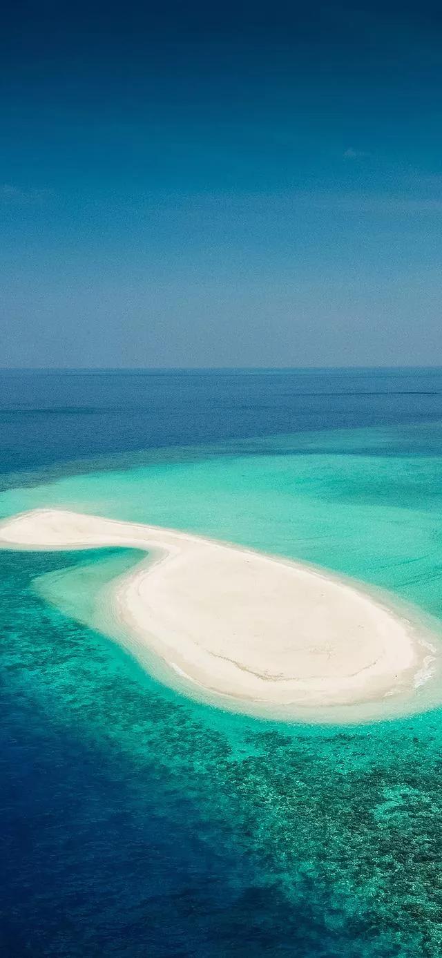 美丽的碧海蓝天壁纸,2018蓝色大海夏天壁纸