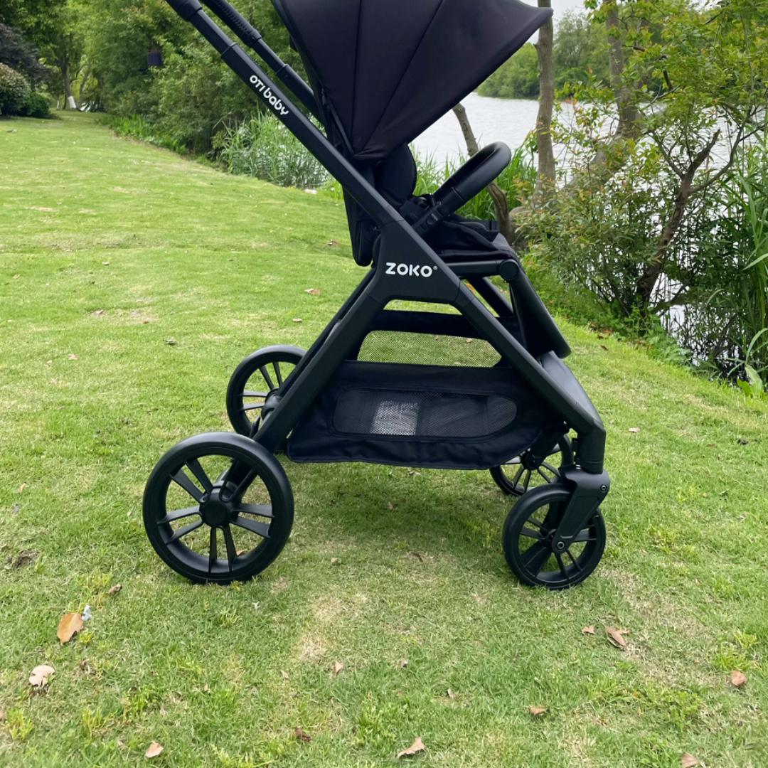 高景观婴儿车0-6个月躺睡测评,zoko婴儿车测试