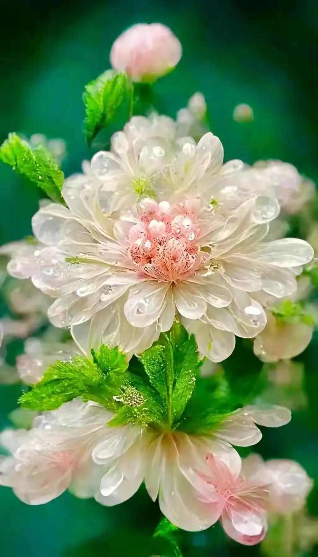 梦幻蓝色水晶花,梦幻玻璃水晶花