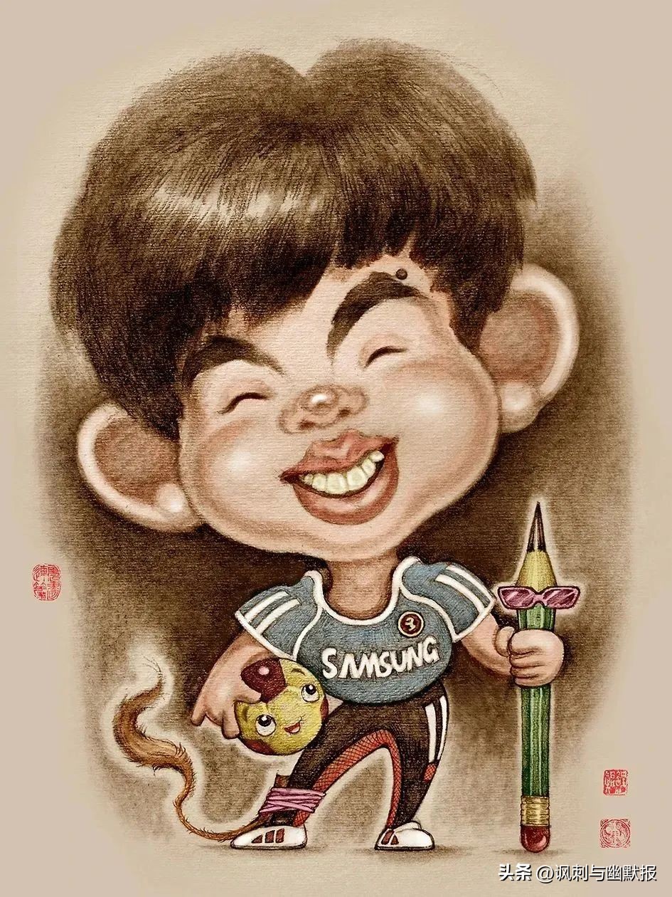 从足球明星到普罗大众——李坤漫像作品欣赏