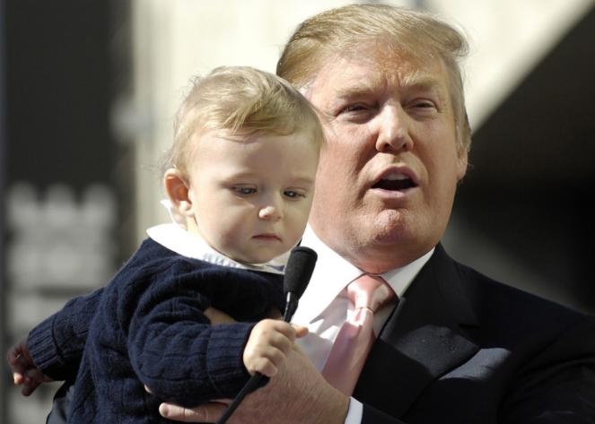 特朗普巴伦小时候,特朗普小儿子巴伦近照