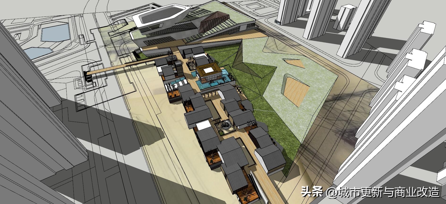 远洋·天津宜兴埠项目4A地块商业老街邻里中心设计方案SU模型图集