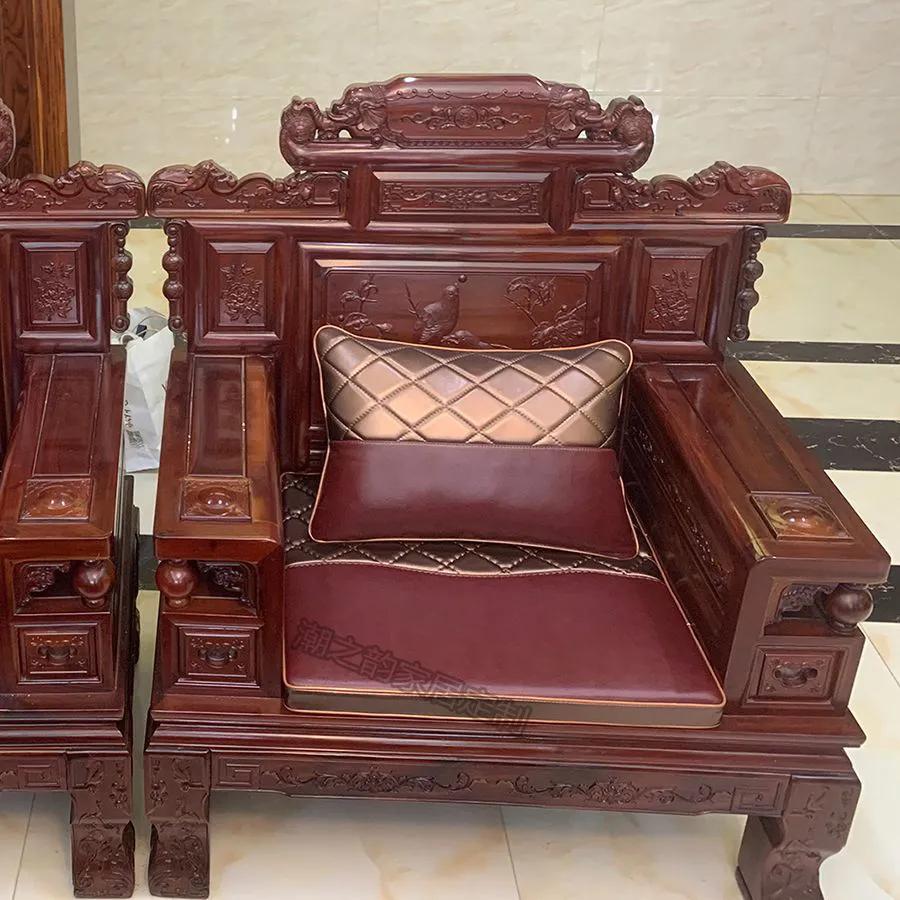 红木沙发坐垫以及木质沙发垫图片,红木家具定制红木坐垫