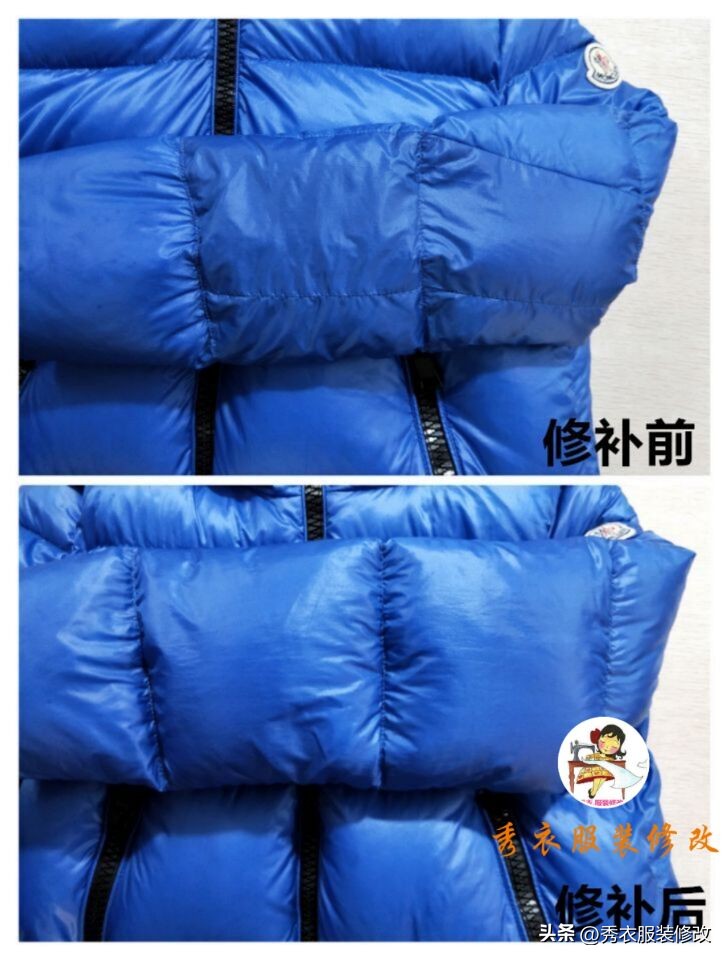 黑色羽绒服破洞用什么颜色来修补,羽绒服上破洞缝好怎么一拉秒藏线