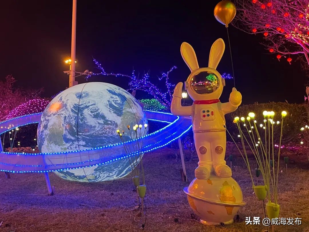 威海夜景灯啥时开,威海大楼亮灯