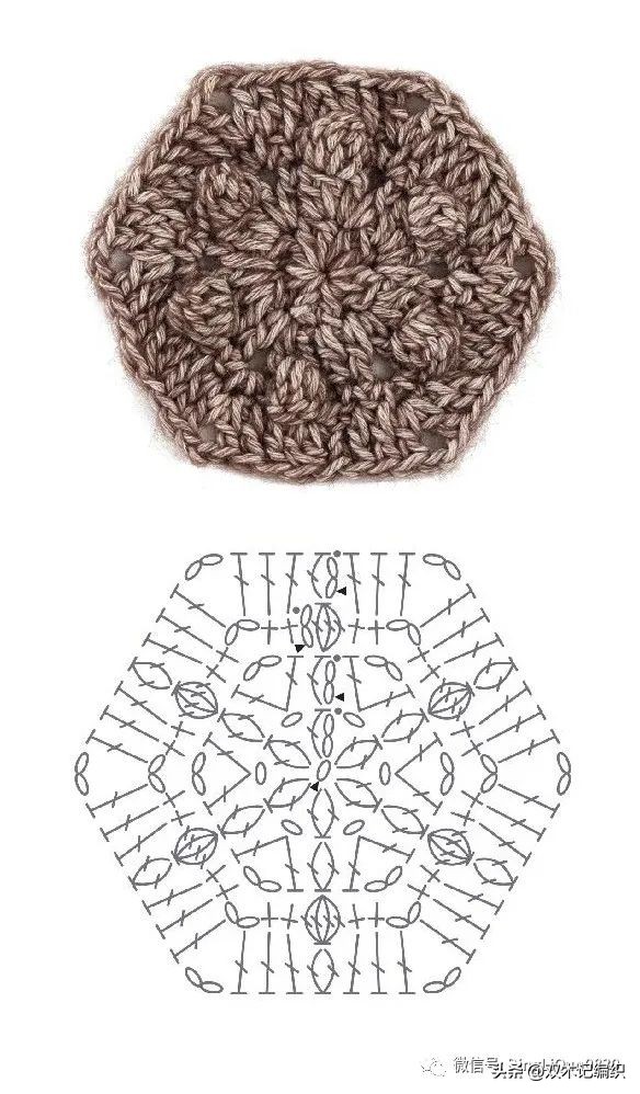钩编简单六边形图解,钩编花样图案大全