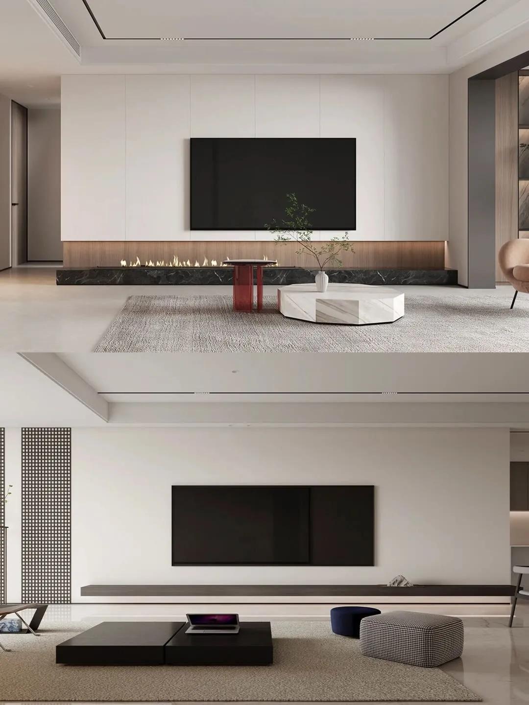 最流行格栅电视背景墙,30款背景墙