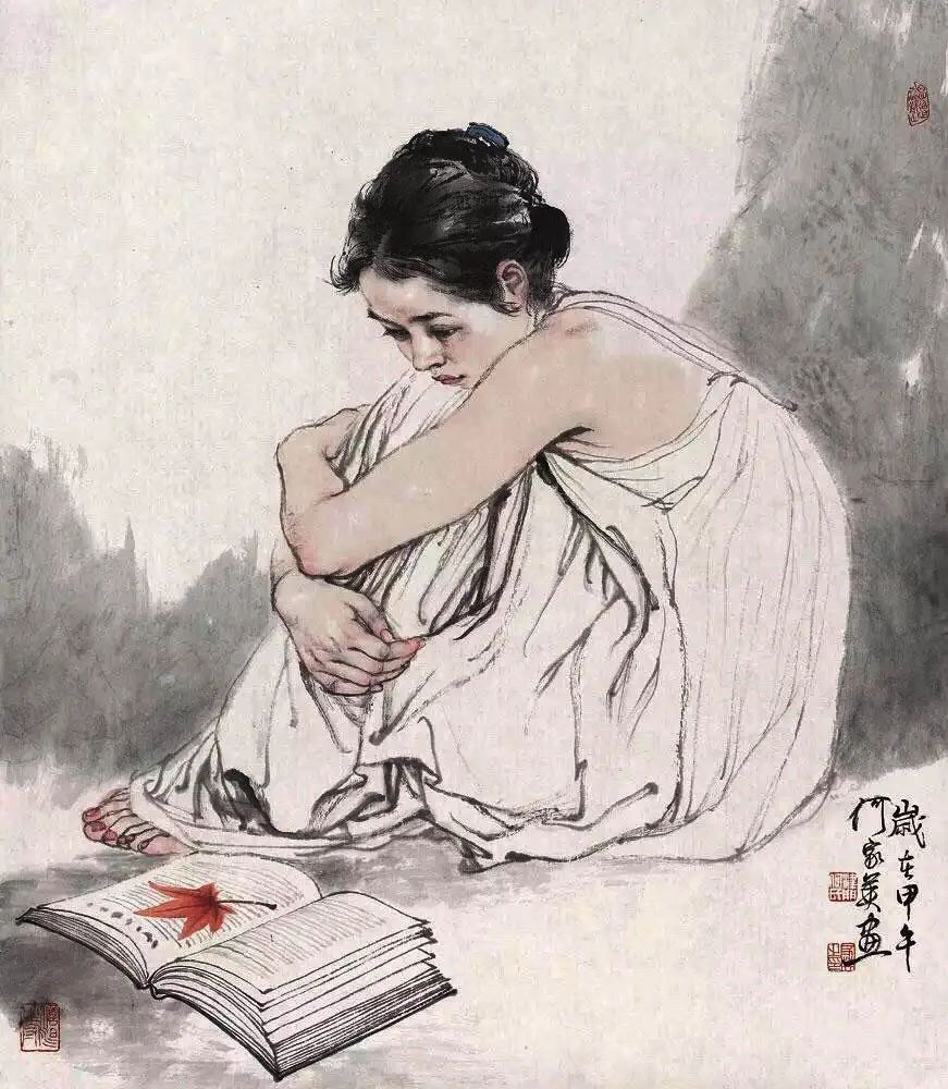 美协主席的国画美人图，笔笔皆是“功力”，一直被模仿从未被超越