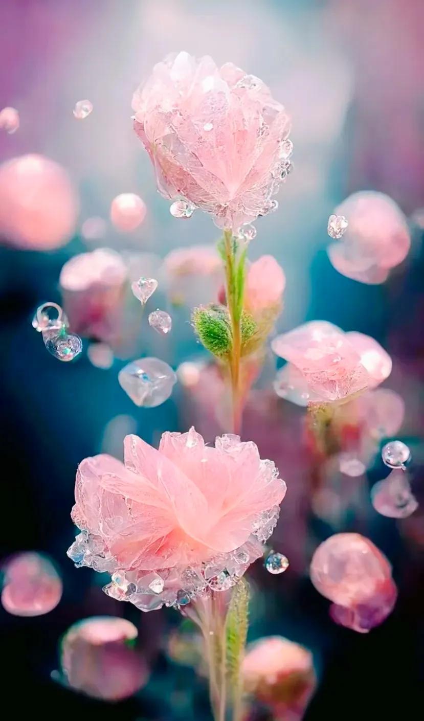 晶莹剔透的水晶花,超美丽的水晶花图片