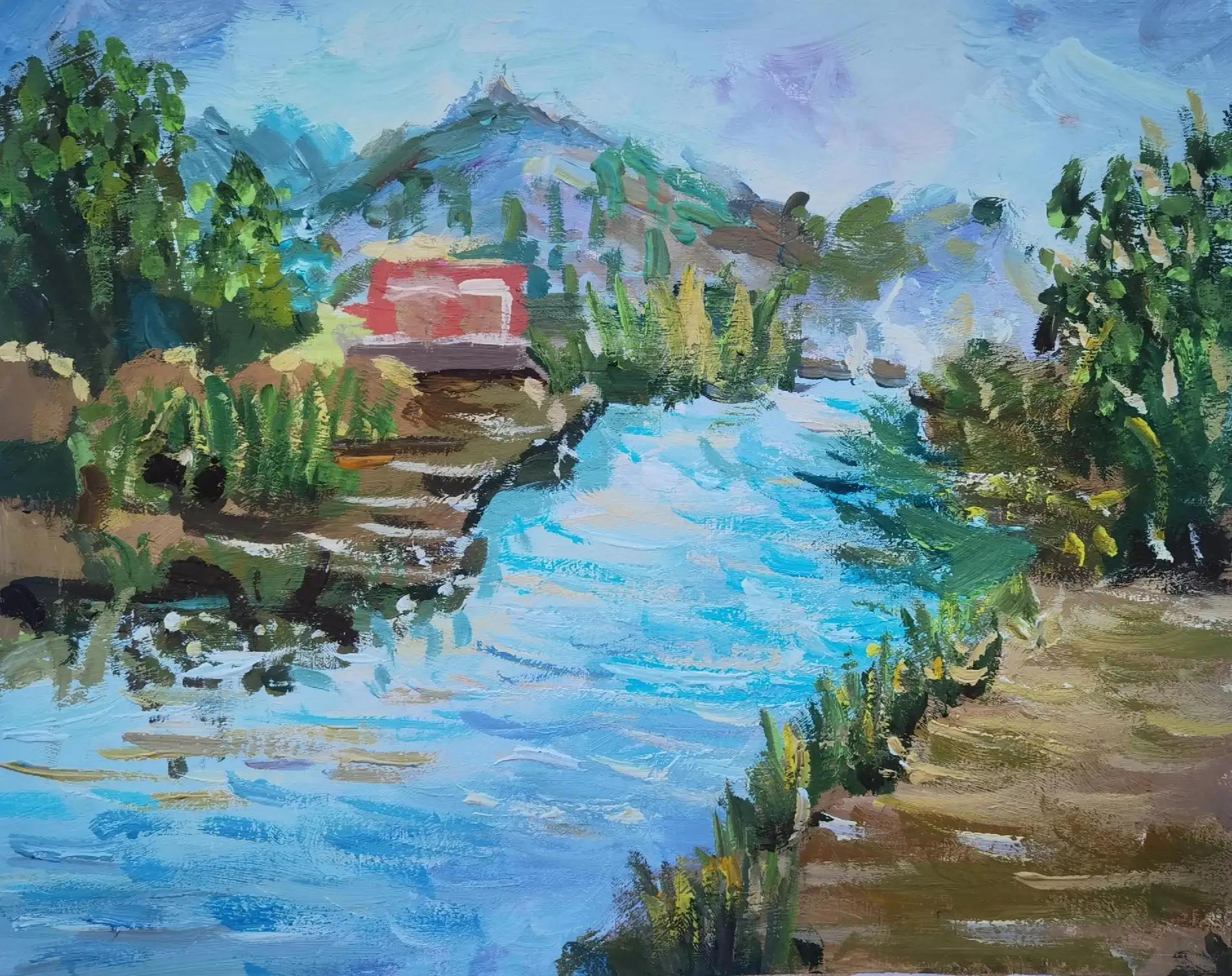 叶县迎国庆书画展,叶县融通实验高中国庆画展