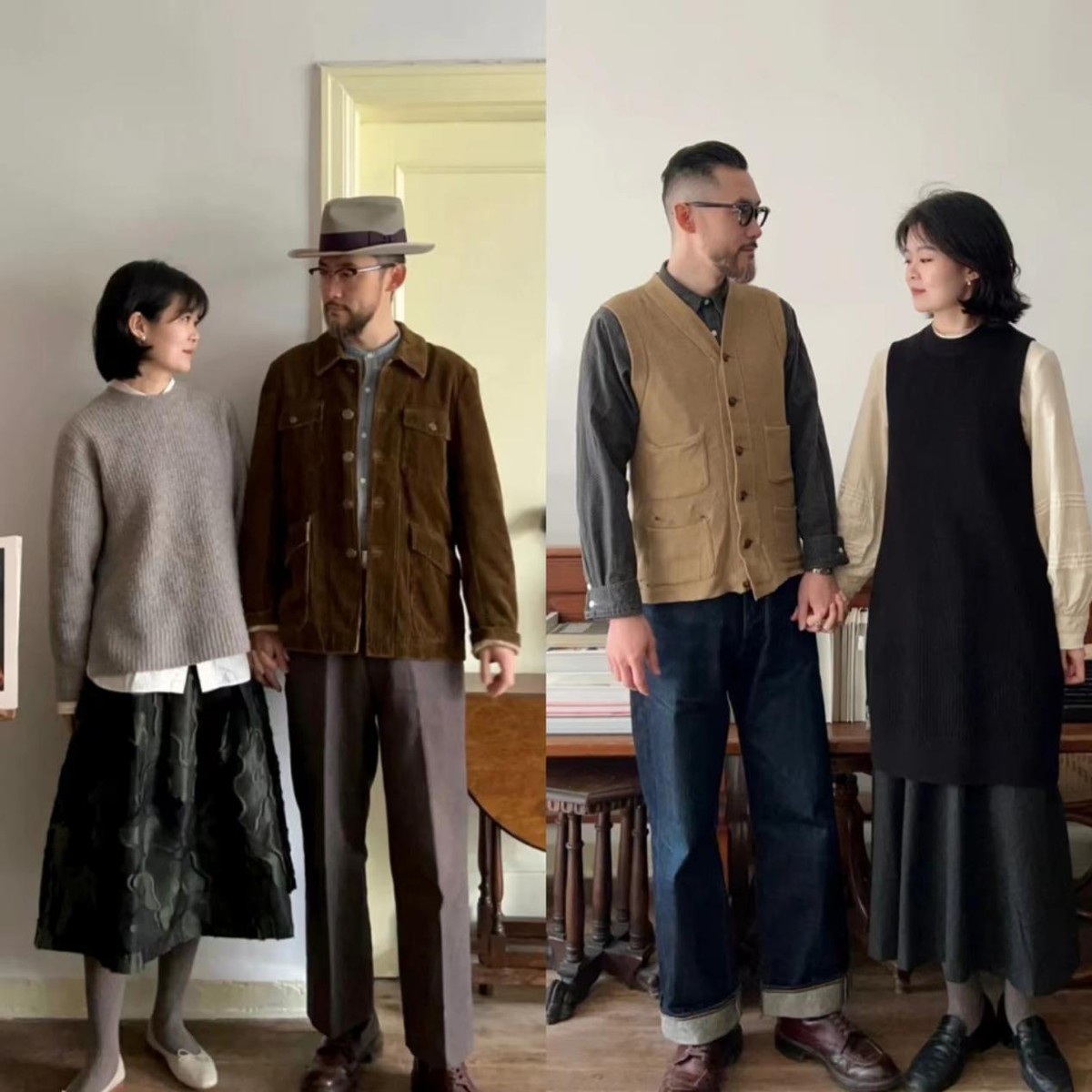 秋季情侣装穿搭分享,秋冬最美情侣装穿搭