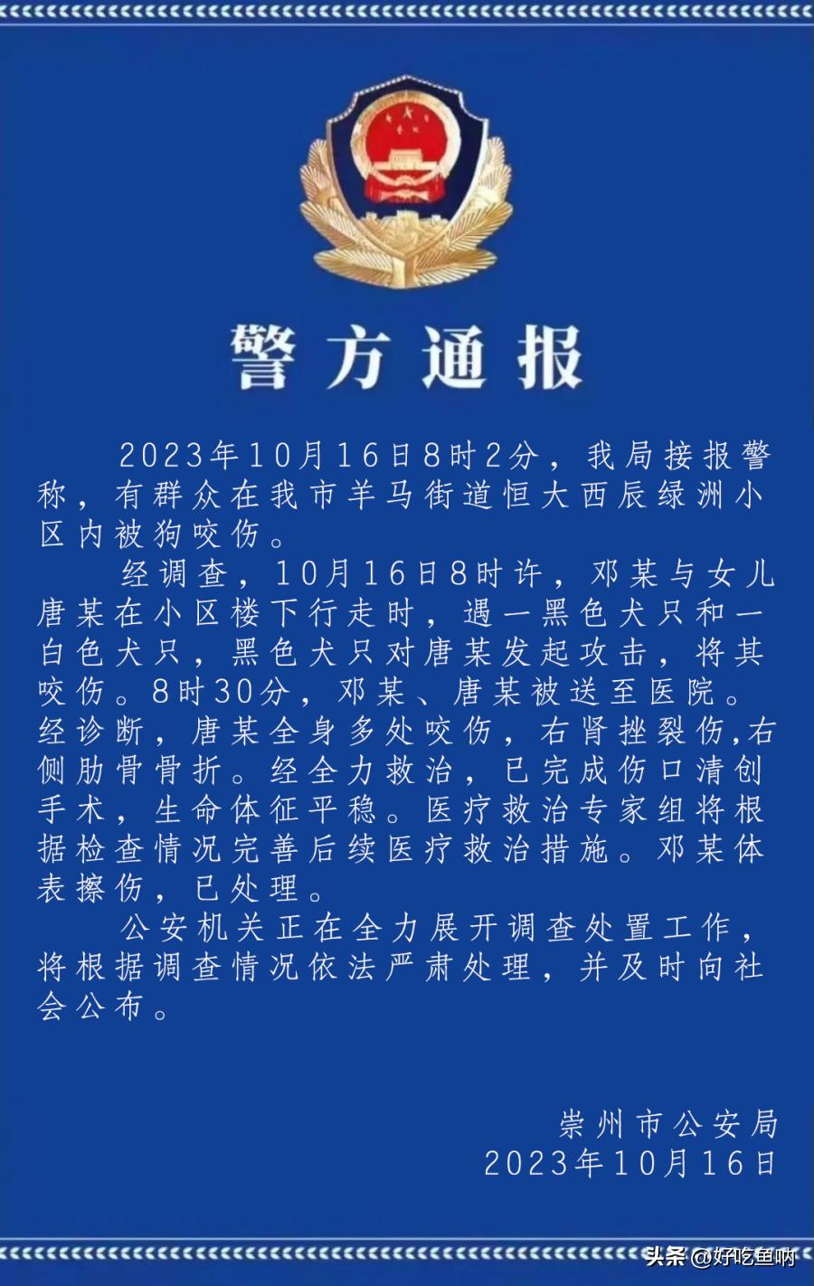 2岁女孩被撕咬受伤严重，烈犬罗威纳是什么来头？被狗咬伤怎么办