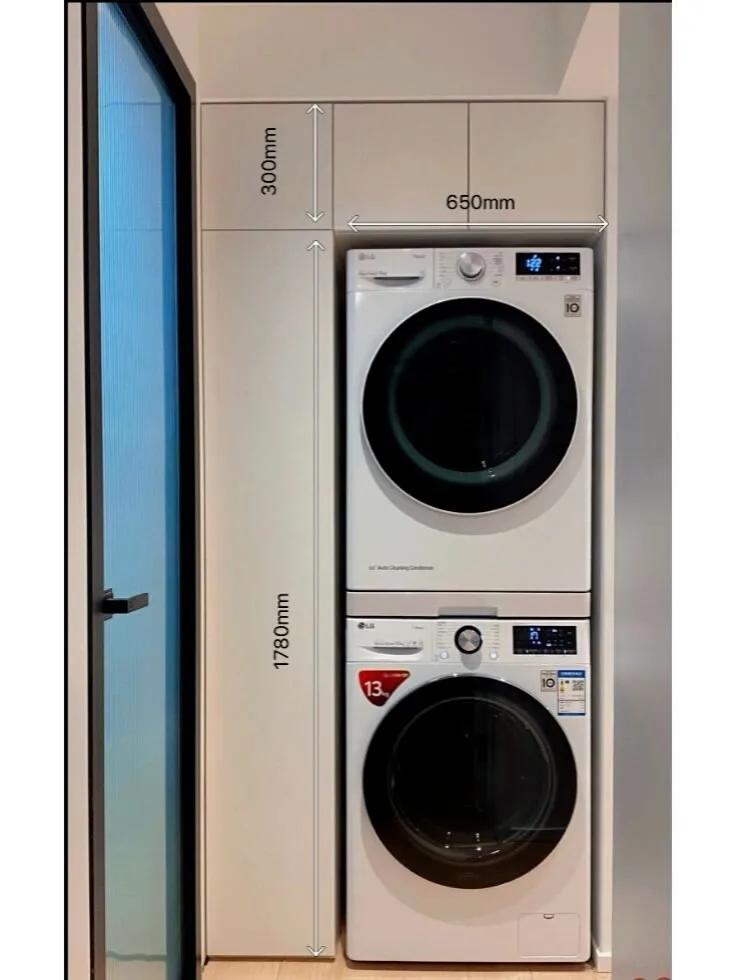 阳台洗衣机柜做多大尺寸,阳台洗衣机柜一体尺寸图