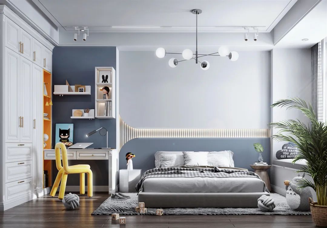 小房间只能放一张床儿童房设计,儿童房空间小双床不要上下铺